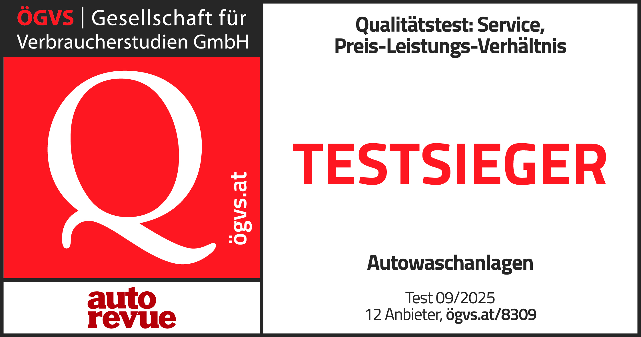 Gütesiegel Testsieger